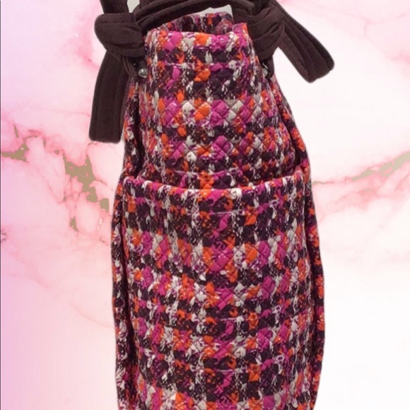 NWT Vera Bradley Hadley Tote with Phone Charger Pocket, Houndstooth Tweed - Picture 4 of 11